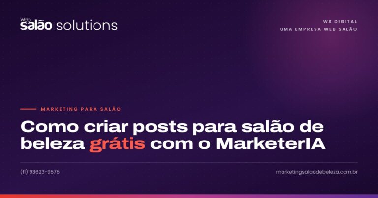 Como criar posts para salão de beleza grátis com o MarketerIA